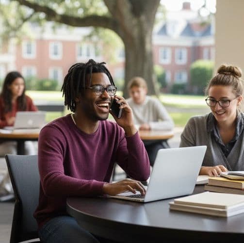 Students supporting each other