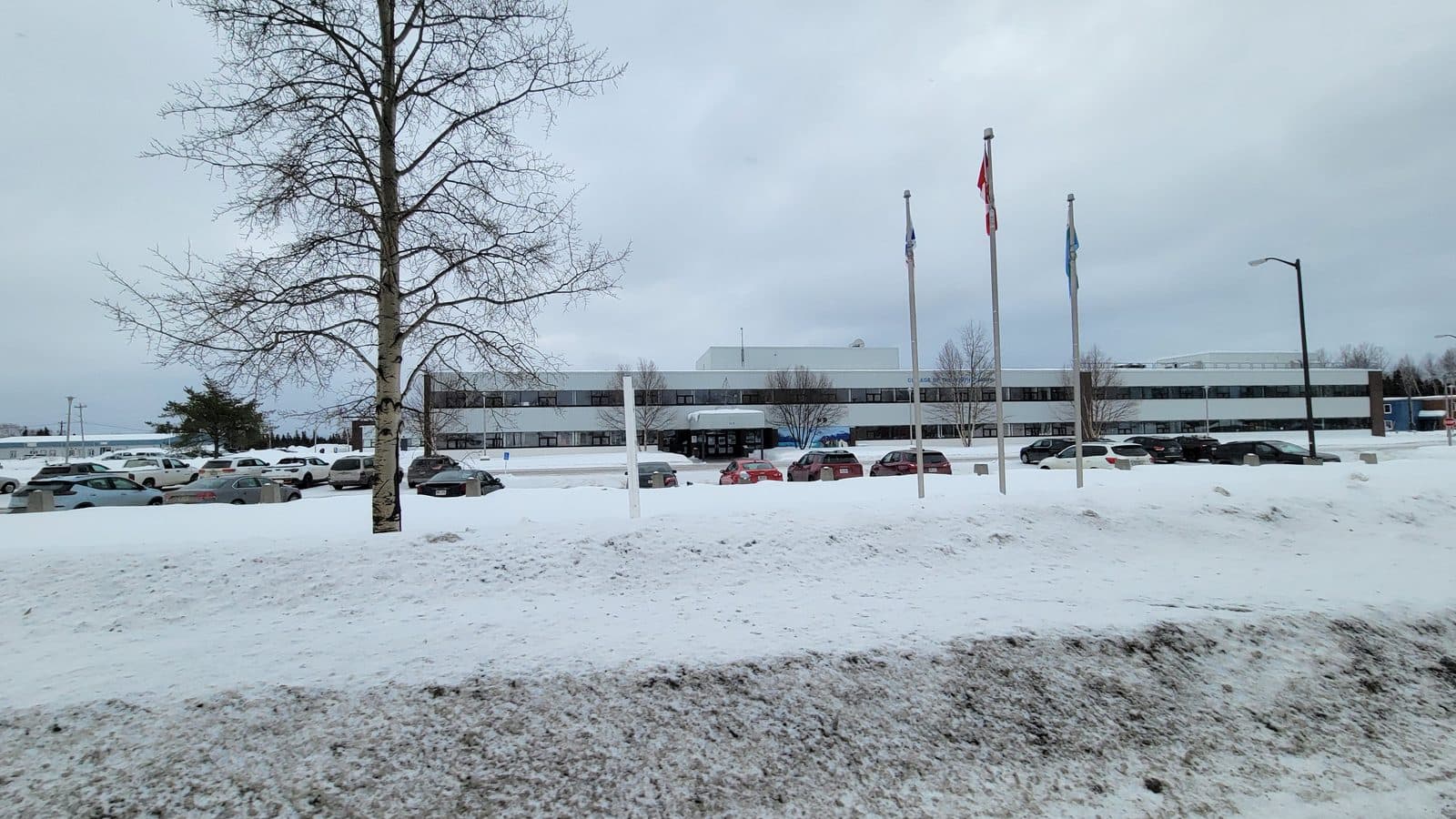 College of the North Atlantic Happy Valley-Goose Bay Campus building in winter