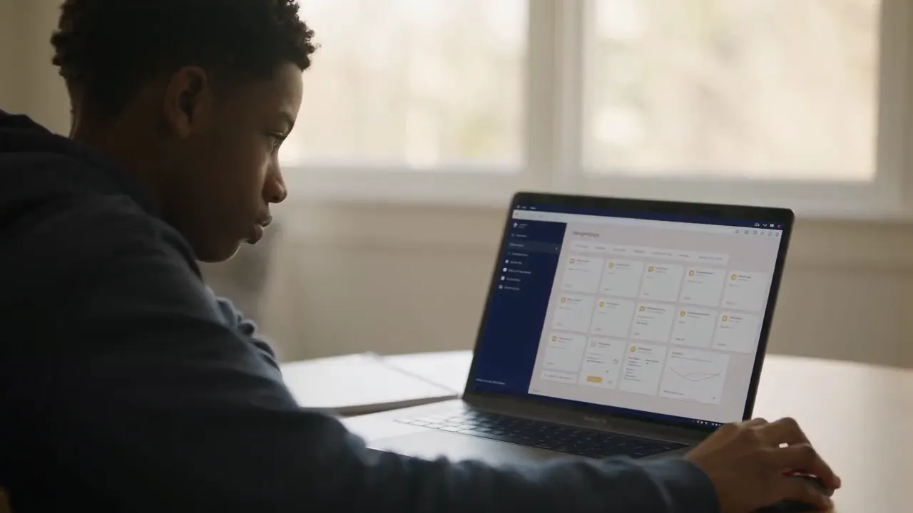 A student entering Grade 12 marks into a planning tool