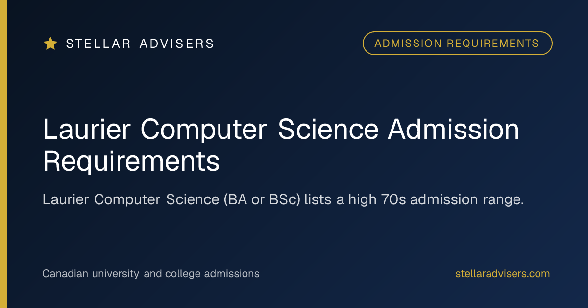 Laurier Computer Science Admission Requirements